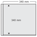Safe, Maxi A4+, Bladen (4 rings)  1 vaks indeling (340x340 mm.)  Transp/m. Zandkleurig tussenfolie voor 2 zijdig gebruik  - afm: 355x345 mm. ■ per 5 st.