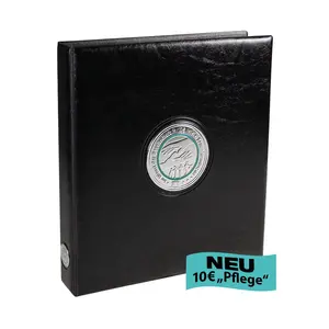 Premium, Album (4 rings) for 10 Euro coins, In service of the society - without content - Black - dim: 235 x 265 x 45 mm.