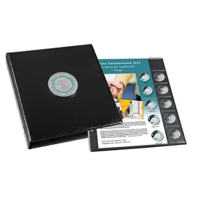 Premium, Album (4 rings) for 10 Euro coins, In service of the society - without content - Black - dim: 235 x 265 x 45 mm.