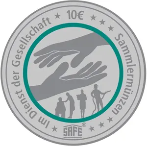 Safe Premium Coin album, 10 Euro coins, in the service of society