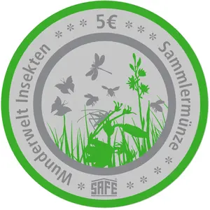 Safe Premium Münzenalbum,  5 Euro-münzen, Wunderwelt Insekten