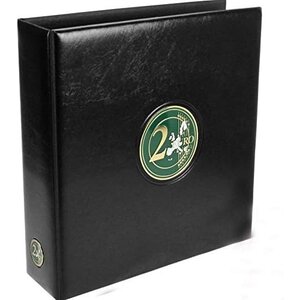 Premium Maxi, Album (4 rings) for 2 Euro coins - without content - Black - dim: 235 x 265 x 70 mm.
