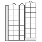 Safe, Premium, Feuilles (4 anneaux)  pour Monnaies Ø 28 mm. (35 pces)  Transp. incl. Feuilles intercalaires noires - dim: 205x255 mm. ■ par 2 pcs.