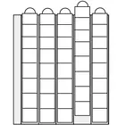 Safe, Premium, Feuilles (4 anneaux)  pour Monnaies Ø 26 mm. (40 pcs.)  Transp. incl. Feuilles intercalaires noires - dim: 205x255 mm. ■ par 2 pcs.