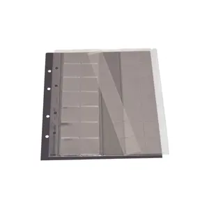 Premium, Album (4 rings) for Coins - incl. 4 sheets and Black separation sheets - Black - dim: 235 x 265 x 45 mm.