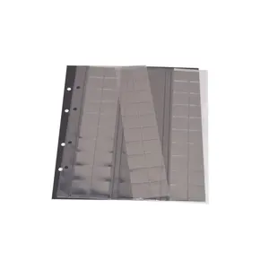 Premium, Album (4 rings) for Coins - incl. 4 sheets and Black separation sheets - Black - dim: 235 x 265 x 45 mm.