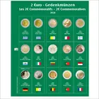 Safe, Premium, Sheets (4 rings)  for  2 Euro coins - 2020 sheet 26 - Transp. incl. Green preprint sheet - dim: 205x255 mm. ■ per pc.