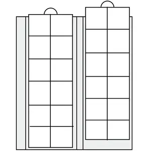 Premium, Feuilles (4 anneaux ) pour Monnaies de 10 Euro - 2002/04 feuille 1 - Transp. incl. feuille préimprimée Rouge - dim: 205 x 255 mm.