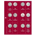 Safe, Premium, Sheets (4 rings)  for 10 Euro coins - 2002/04 sheet 1 - Transp. incl. Red preprint sheet - dim: 205x255 mm. ■ per pc.