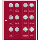 Safe, Premium, Sheets (4 rings)  for 10 Euro coins - 2004/06 sheet 2 - Transp. incl. Red preprint sheet - dim: 205x255 mm. ■ per pc.