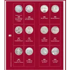 Safe, Premium, Sheets (4 rings)  for 10 Euro coins - 2008/10 sheet 4 - Transp. incl. Red preprint sheet - dim: 205x255 mm. ■ per pc.