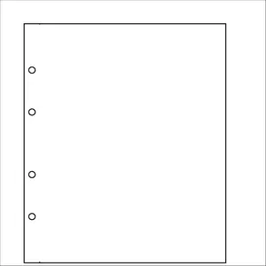 Trennblätter - modell: Premium (4 Ringe) Weiß - Abm: 210 x 255 mm.