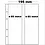 Premium, Blätter (4 Ringe) 2er Einteilung (85 x 255 mm.) Transparent - Abm: 205 x 255 mm.