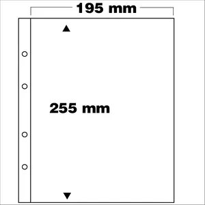 Premium, Blätter (4 Ringe) 1er Einteilung (195 x 255 mm.) Transparent - Abm: 205 x 255 mm.