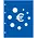 Safe, TOPset, Bladen (4 rings)  Euromunten set zonder capsules (1 set)  Transp/blauw achtergrondblad - afm: 185x230 mm. ■ per st.