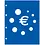 TOPset, Sheets (4 rings) Euro coins set without capsules (1 set) Transp/blue background sheet - dim: 185 x 230 mm.