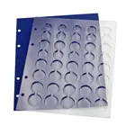 Safe, TOPset, Sheets (4 rings)  Euro coin sets without capsules (5 sets)  Transp/blue background sheet - dim: 185x230 mm. ■ per pc.