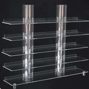 Acrylic, Presentation Etagere with 5 levels - Transparent - dim: 700 x 160 x 570mm.