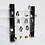 Acrylic, Presentation Etagere with 5 levels - Transp/black - dim: 700 x 160 x 570mm.