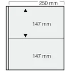 Insert sheets, Fully transparent - 2 compartments horizontal - SAFE, Garant - 14 Rings - Pocket dim: 250x147 mm. ■ per 5 piecess.