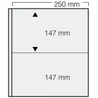 Safe, GARANT Blätter (14 Ringe) Transparent - 2er einteillung (250x147) Transparent - Abm: 270x297 mm. ■ pro 5 Stk.