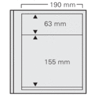 Safe, DUAL-Blanko Blätter (14 Ringe) 2er einteillung (190x63, 190x158) Champagne - Abm: 270x297 mm. ■ pro  Stk.