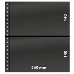 Insert sheets - 2 compartment(s): 245 x 140 mm - Omnia (02P) - Black - 18 Rings