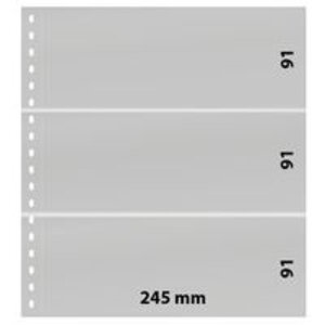 Feuilles de pochettes - 3 compartiment(s): 245 x 91 mm - Omnia (011) - Blanc - 18 Anneaux