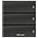 Feuilles de pochettes - 3 compartiment(s): 245 x 91 mm - Omnia (03P) - Noir - 18 Anneaux ■ par 10 pcs.