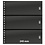 Feuilles de pochettes - 3 compartiment(s): 245 x 91 mm - Omnia (03P) - Noir - 18 Anneaux
