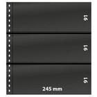 Lindner, OMNIA sheets (18 rings) 3 compartment (245x91) Black - dim: 272x296 mm. ■ per  pc.