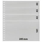 blad Feuilles de pochettes - 4 compartiment(s): 245 x 31/31/31/141 mm - Omnia (0161) - Blanc - 18 Anneaux ■ par pc.