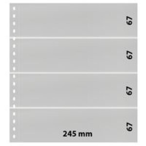 Insteekblad - 4 vaks indeling: 245 x 67 mm - Omnia (04) -  - Zwart - 18 Rings