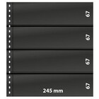 Lindner, OMNIA sheets (18 rings) 4 compartment (245x67) Black - dim: 272x296 mm. ■ per  pc.