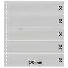 Feuilles de pochettes - 5 compartiment(s): 245 x 52 mm - Omnia (05) - Noir - 18 Anneaux ■ par pc.