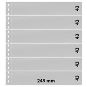 Insert sheets - 6 compartment(s): 245 x 43 mm - Omnia (06) - Black - 18 Rings