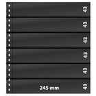 Lindner, OMNIA sheets (18 rings) 6 compartment (245x43) Black - dim: 272x296 mm. ■ per 10 pc.