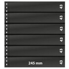 Insteekblad - 6 vaks indeling: 245 x 43 mm - Omnia (06) - Zwart - 18 Rings ■ per stuk