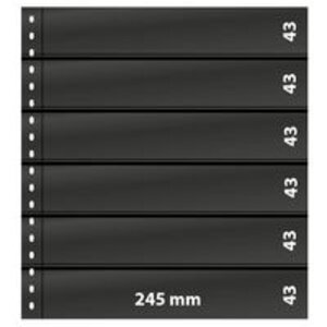 Insteekblad - 6 vaks indeling: 245 x 43 mm - Omnia (06) -  - Zwart - 18 Rings