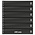 Insteekblad - 6 vaks indeling: 245 x 43 mm - Omnia (06) - Zwart - 18 Rings ■ per stuk
