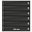 Insteekblad - 6 vaks indeling: 245 x 43 mm - Omnia (06) -  - Zwart - 18 Rings