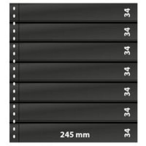 Insteekblad - 7 vaks indeling: 245 x 34 mm - Omnia (07) -  - Zwart - 18 Rings