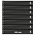 Einsteckblätter - 7 er Einteilung: 245 x 34 mm - Omnia (07) - Schwarz - 18 Ringe ■ pro Stück