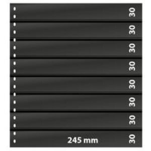 Insteekblad - 8 vaks indeling: 245 x 30 mm - Omnia (08) -  - Zwart - 18 Rings