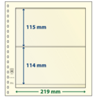 Lindner, T-Blanko Blätter (18 Ringe) 2er einteillung (219x115, 219x114) Champagne - Abm: 272x296 mm. ■ pro  Stk.