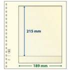 Lindner, T-Blank sheets (18 rings) 1 compartment (189x215) Champagne - dim: 272x296 mm. ■ per  pc.