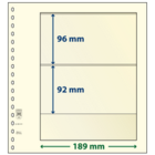 Lindner, T-Blank sheets (18 rings) 2 compartment (189x96, 189x92) Champagne - dim: 272x296 mm. ■ per  pc.