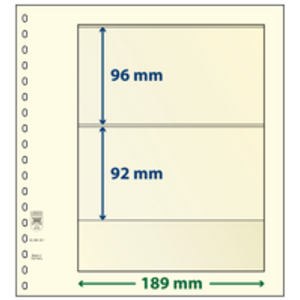 Insert sheets - 2 compartment(s): 189 x 96/92 mm - T-Blanco (802201) - Champagne - 18 Rings