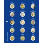 Safe, TOPset, Supplement - 2 Euro coins without capsules - 2023 sheet 34 - Transp/blue preprint sheet - dim: 185x230 mm. ■ per pc.