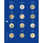 Safe, TOPset, Supplement - 2 Euro coins in capsules - 2023 sheet 43 - Transp/blue preprint sheet - dim: 185x230 mm. ■ per pc.